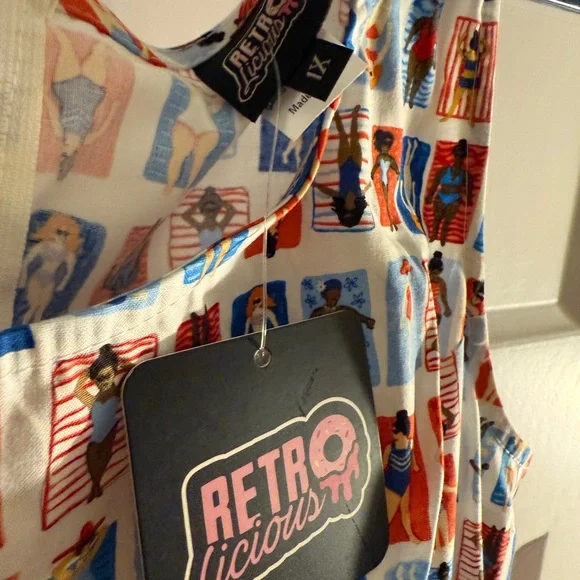 Retrolicious Bathing Beauties dress 1x - Picture 4 of 4